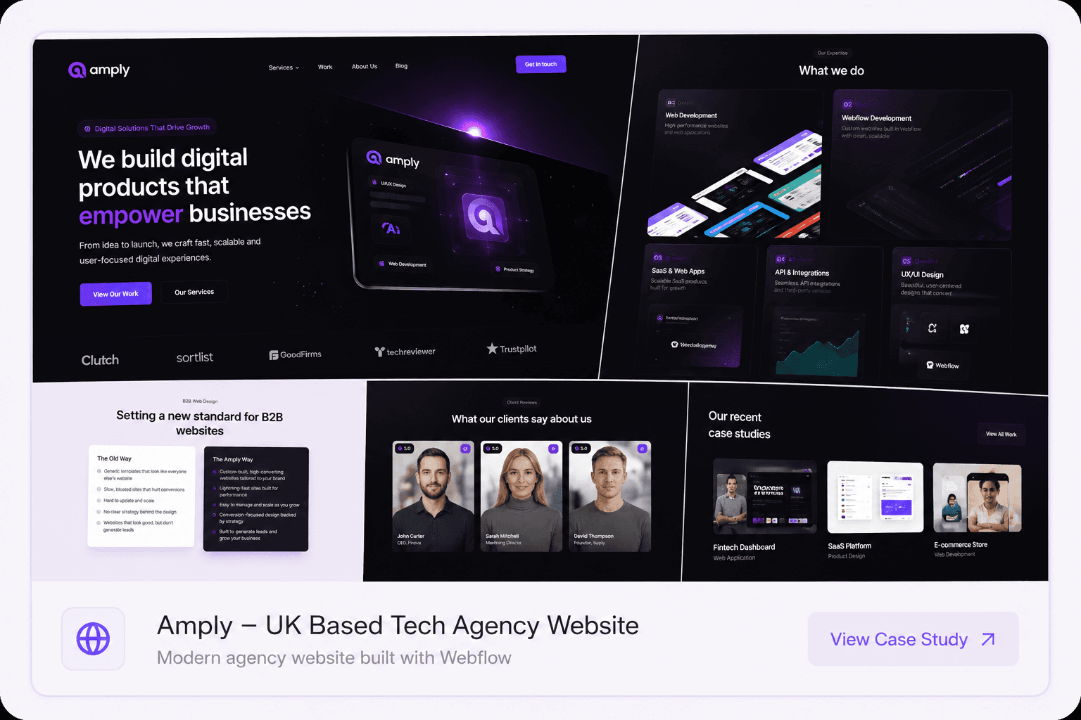 Amply Pixel-Perfect Webflow Agency Website